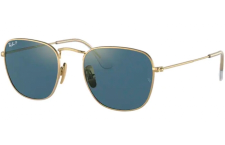 Gafas de Sol - Ray-Ban® - Ray-Ban® RB8157 FRANK - 9217T0 DEMIGLOSS BRUSHED GOLD // BLUE MIRROR GOLD POLARIZED