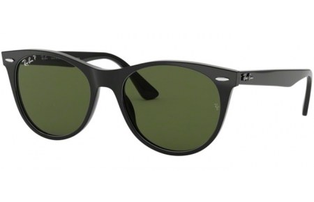 Gafas de Sol - Ray-Ban® - Ray-Ban® RB2185 WAYFARER II - 901/58 BLACK // GREEN POLARIZED