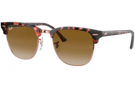 Gafas de Sol - Ray-Ban® - Ray-Ban® RB3016 CLUBMASTER - 133751 PINK HAVANA // BROWN GRADIENT CLEAR