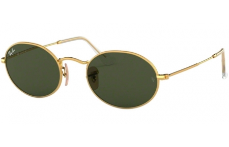 Gafas de Sol - Ray-Ban® - Ray-Ban® RB3547 OVAL - 001/31 GOLD // GREEN