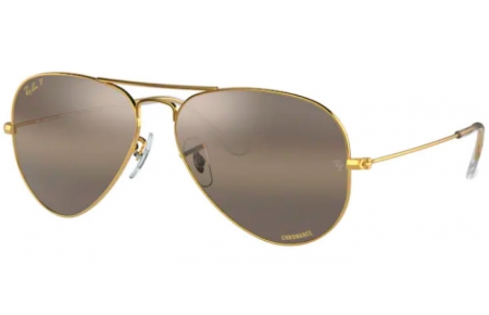 Gafas de Sol - Ray-Ban® - Ray-Ban® RB3025 AVIATOR LARGE METAL - 9196G5 LEGEND GOLD // CLEAR GRADIENT DARK BROWN POLARIZED