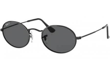 Gafas de Sol - Ray-Ban® - Ray-Ban® RB3547 OVAL - 002/B1 BLACK // DARK GREY