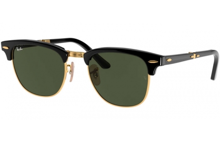 Lunettes de soleil - Ray-Ban® - Ray-Ban® RB2176 CLUBMASTER FOLDING - 901 BLACK // CRYSTAL GREEN