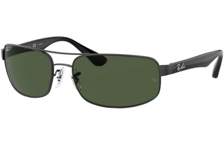 Gafas de Sol - Ray-Ban® - Ray-Ban® RB3445 - 002/58 BLACK CRYSTAL // GREEN POLARIZED