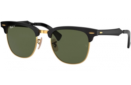 Gafas de Sol - Ray-Ban® - Ray-Ban® RB3507 CLUBMASTER ALUMINIUM - 136/N5 BLACK ARISTA // GREEN POLARIZED