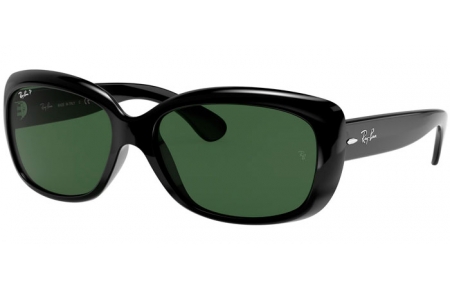 Lunettes de soleil - Ray-Ban® - Ray-Ban® RB4101 JACKIE OHH - 601/58 BLACK // CRYSTAL GREEN POLARIZED