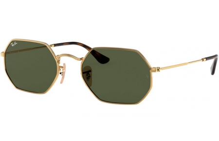Lunettes de soleil - Ray-Ban® - Ray-Ban® RB3556N OCTAGONAL - 001 GOLD // GREEN