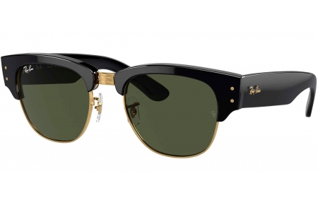 Gafas de Sol - Ray-Ban - RB0316S MEGA CLUBMASTER - 901/31 BLACK ON GOLD // DARK GREEN