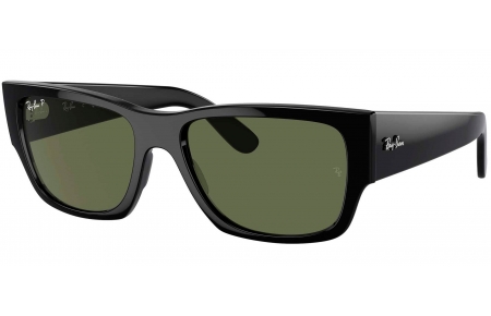 Gafas de Sol - Ray-Ban - RB0947S CARLOS - 901/58 BLACK // GREEN POLARIZED