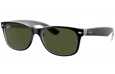 Gafas de Sol - Ray-Ban - RB2132 NEW WAYFARER - 6052  TOP BLACK ON TRANSPARENT //GREEN