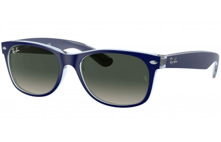 Gafas de Sol - Ray-Ban - RB2132 NEW WAYFARER - 605371  TOP MATTE BLUE ON TRANSPARENT // GREY GRADIENT