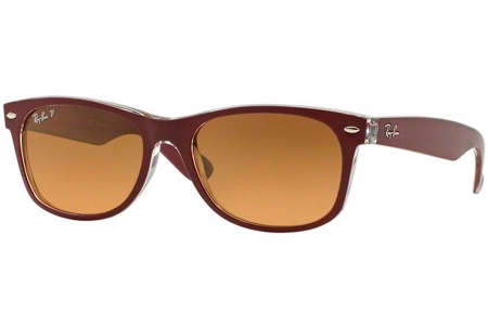 Gafas de Sol - Ray-Ban - RB2132 NEW WAYFARER - 6054M2 TOP BORDEAUX ON TRANSPARENT // BROWN GRADIENT POLARIZED