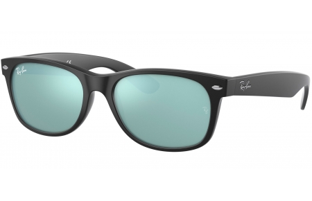 Gafas de Sol - Ray-Ban - RB2132 NEW WAYFARER - 622/30 RUBBER BLACK // GREEN MIRROR SILVER