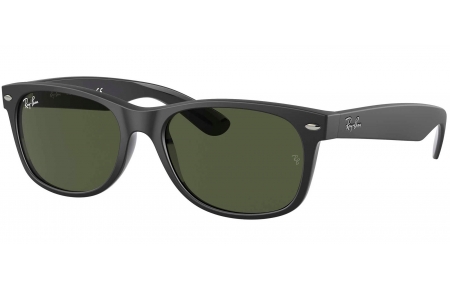 Gafas de Sol - Ray-Ban - RB2132 NEW WAYFARER - 646231 TOP RUBBER BLACK ON SHINY BLACK // GREEN