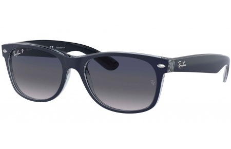Gafas de Sol - Ray-Ban - RB2132 NEW WAYFARER - 660778 MATTE BLUE ON TRANSPARENT BLUE // BLUE GRADIENT