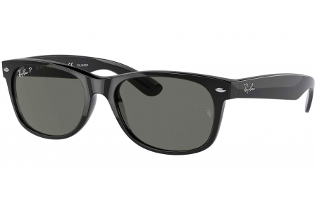 Gafas de Sol - Ray-Ban - RB2132 NEW WAYFARER - 901/58 BLACK // CRYSTAL GREEN POLARIZED