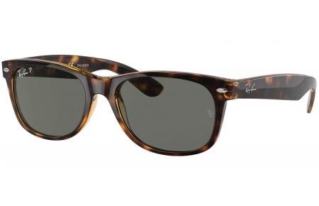 Gafas de Sol - Ray-Ban - RB2132 NEW WAYFARER - 902/58 TORTOISE // CRYSTAL GREEN POLARIZED
