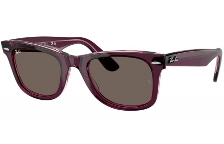Gafas de Sol - Ray-Ban - RB2140 ORIGINAL WAYFARER - 1447B1  VIOLET ON TRANSPARENT PINK // DARK GREY