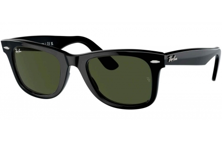 Gafas de Sol - Ray-Ban - RB2140 ORIGINAL WAYFARER - 901 BLACK // CRYSTAL GREEN