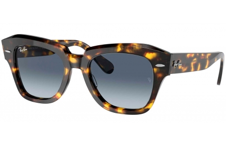 Gafas de Sol - Ray-Ban - RB2186 STATE STREET - 133286 YELLOW HAVANA // LIGHT BLUE GRADIENT GREY