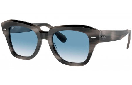 Gafas de Sol - Ray-Ban - RB2186 STATE STREET - 14043F  STRIPED GREY // BLUE GRADIENT ANTIREFLECTION