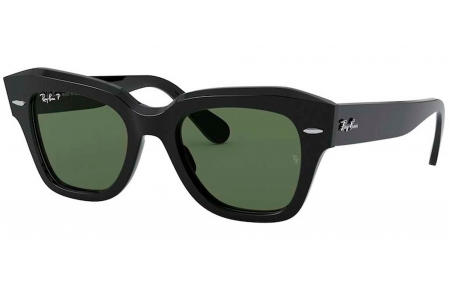 Gafas de Sol - Ray-Ban - RB2186 STATE STREET - 901/58 BLACK // GREEN POLARIZED