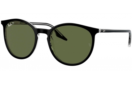 Gafas de Sol - Ray-Ban - RB2204 - 919/58  BLACK ON TRANSPARENT // GREEN POLARIZED