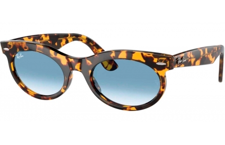 Gafas de Sol - Ray-Ban - RB2242 WAYFARER OVAL - 13323F  YELLOW HAVANA // CLEAR GRADIENT BLUE