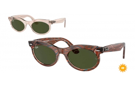 Gafas de Sol - Ray-Ban - RB2242 WAYFARER OVAL - 138331  PHOTOCHROMATIC WAVES GREY // GREEN