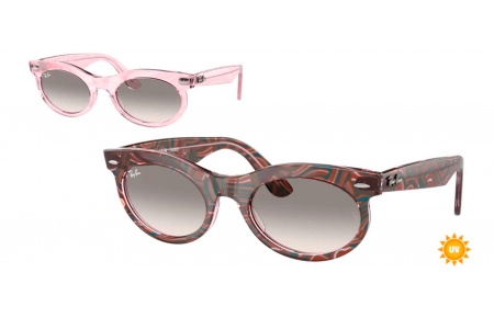 Gafas de Sol - Ray-Ban - RB2242 WAYFARER OVAL - 138596 PHOTOCHROMATIC WAVES AZURE // BLUE GRADIENT BROWN