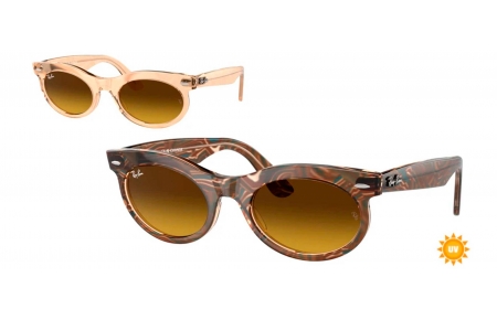 Gafas de Sol - Ray-Ban - RB2242 WAYFARER OVAL - 138685  PHOTOCHROMATIC WAVES BROWN // BROWN GRADIENT ANTIREFLECTION