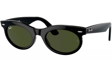 Gafas de Sol - Ray-Ban - RB2242 WAYFARER OVAL - 901/31 BLACK // GREEN