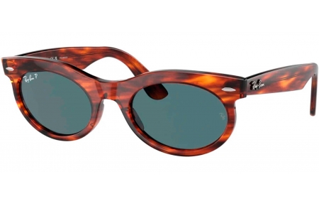 Gafas de Sol - Ray-Ban - RB2242 WAYFARER OVAL - 954/3R STRIPED HAVANA // DARK BLUE POLARIZED