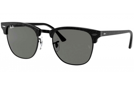 Gafas de Sol - Ray-Ban - RB3016 CLUBMASTER - 1305B1 TOP WRINKLED BLACK ON BLACK // DARK GREY