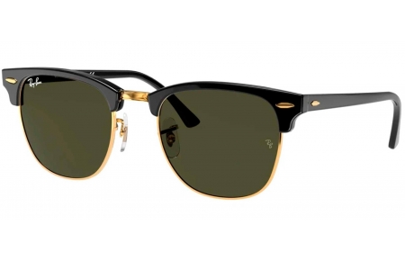 Gafas de Sol - Ray-Ban - RB3016 CLUBMASTER - W0365 EBONY ARISTA // CRYSTAL GREEN