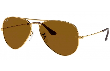 Gafas de Sol - Ray-Ban - RB3025 AVIATOR LARGE METAL - 001/33 GOLD // CRYSTAL BROWN