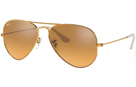 Gafas de Sol - Ray-Ban - RB3025 AVIATOR LARGE METAL - 001/3K GOLD // CRYSTAL BROWN MIRROR SILVER GRADIENT
