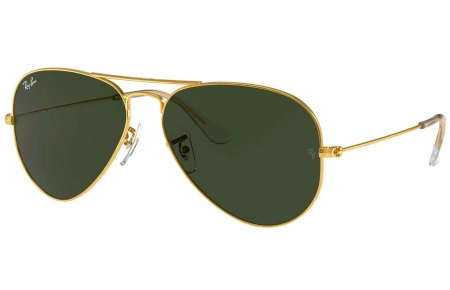 Gafas de Sol - Ray-Ban - RB3025 AVIATOR LARGE METAL - 001/58 GOLD // CRYSTAL GREEN POLARIZED