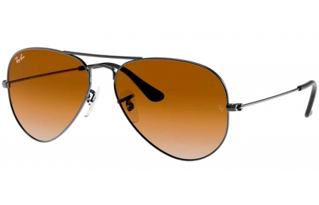 Gafas de Sol - Ray-Ban - RB3025 AVIATOR LARGE METAL - 004/51 GUNMETAL // CRYSTAL BROWN GRADIENT