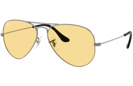 Gafas de Sol - Ray-Ban - RB3025 AVIATOR LARGE METAL - 004/R6 GUNMETAL // YELLOW