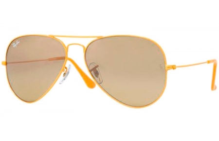Gafas de Sol - Ray-Ban - RB3025 AVIATOR LARGE METAL - 091/3K METAL YELLOW MATTE // CRYSTAL BROWN MIRROR SILVER GRADIENT