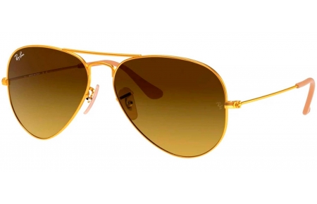 Gafas de Sol - Ray-Ban - RB3025 AVIATOR LARGE METAL - 112/85 MATTE GOLD // BROWN GRADIENT