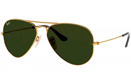 Gafas de Sol - Ray-Ban - RB3025 AVIATOR LARGE METAL - 181 GOLD // DARK GREEN
