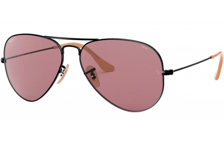 Gafas de Sol - Ray-Ban - RB3025 AVIATOR LARGE METAL - 9066Z0 BLACK // VIOLET PHOTOCROMIC