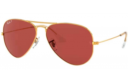 Gafas de Sol - Ray-Ban - RB3025 AVIATOR LARGE METAL - 9196AF LEGEND GOLD // PURPLE POLARIZED