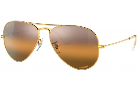 Gafas de Sol - Ray-Ban - RB3025 AVIATOR LARGE METAL - 9196G5 LEGEND GOLD // CLEAR GRADIENT DARK BROWN POLARIZED