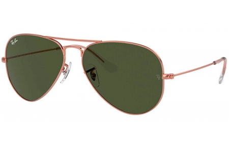 Gafas de Sol - Ray-Ban - RB3025 AVIATOR LARGE METAL - 920231  ROSE GOLD // GREEN