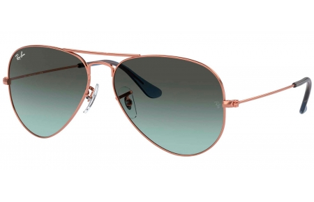 Gafas de Sol - Ray-Ban - RB3025 AVIATOR LARGE METAL - 9202GK  ROSE GOLD // BLUE VINTAGE GRADIENT BLACK