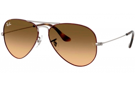 Gafas de Sol - Ray-Ban - RB3025 AVIATOR LARGE METAL - 92700A  HAVANA ON GUNMETAL // BLACK GRADIENT BROWN