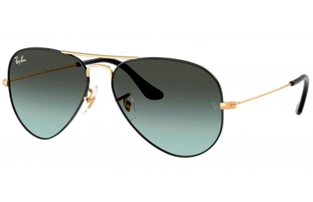 Gafas de Sol - Ray-Ban - RB3025 AVIATOR LARGE METAL - 9271GK  BLACK ON ARISTA // BLACK GRADIENT AZURE